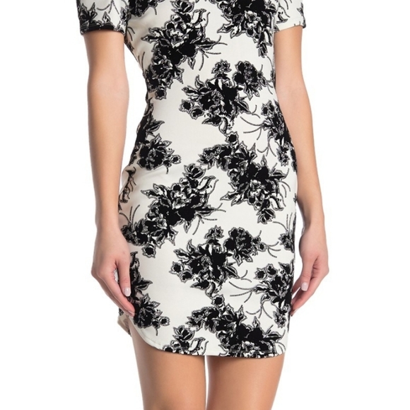 BAILEY BLUEOff-the-Shoulder Floral Bodycon dress - Picture 2 of 5